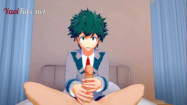 Boku No Hero Yaoi – Deku & Bakugou First Time in the infirmary Handjob and Anal with cum inside