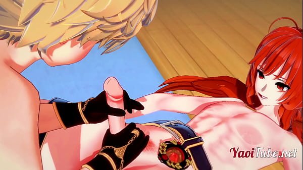 Genshin Impact Yaoi Hentai – Aether and Diluc Having Sex – Twink anime characters Part 1/2