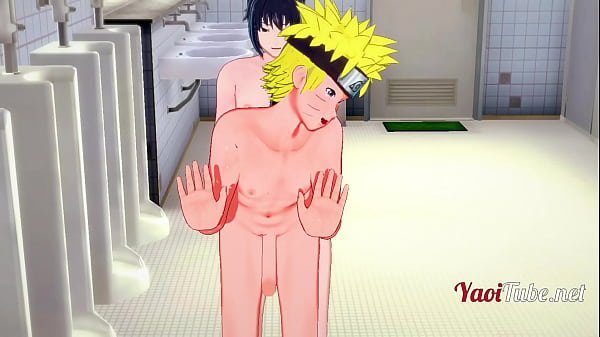 Naruto Yaoi – Naruto & Sasuke Having Sex in School’s Restroom and cums in his mouth and ass. Bareback Anal Creampie 2/2