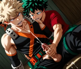 Bakugou x Midoriya My Hero Academia Yaoi 43